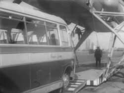 Russian Helicopter Mil-Ten Lifts London Bus Stock Footage