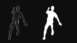 Soccer Player + alpha channel Stock Footage