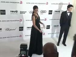 Nina Dobrev at Elton John Aids Foundation Celebrates 20th Annual Academy Awards Viewing Party Stock Footage