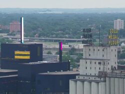 WS View of city skyline / Minneapolis, Minnesota, United States  Stock Footage