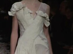 NEWS CAPSULE CLEAN: Givenchy: Paris Haute Couture S/S 09 1/28/2009 Stock Footage