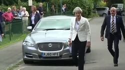 CLEAN : Britain: Theresa May casts her ballot News Clip