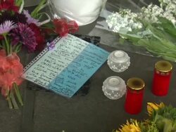MH17 Floral tributes outside Schiphol Airport News Clip