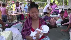New mothers endure makeshift medical facilities after 7.2-magnitude earthquake News Clip