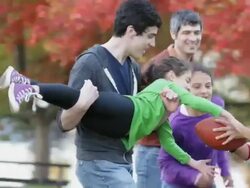 TS Parents and Children Playing Football Together in Park / Richmond, Virginia, USA Stock Footage