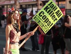 Protest against police brutality in Los Angeles Stock Footage