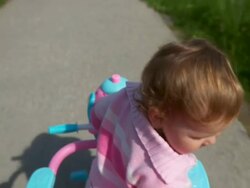 Child Riding A Bike Stock Footage