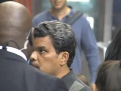 Luis Guzman greets fans outside the Turbo Premiere Stock Footage