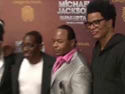 The Michael Jackson: The Immortal World Tour Band at Michael Jackson: "The Immortal" World Tour - New York Premiere Stock Footage