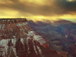 Grand Canyon National Park south rim, the Abyss view point Stock Footage