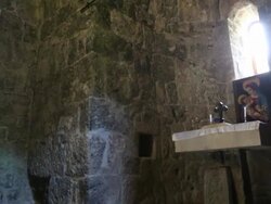 Haghartsin monastery, interior of saint Gregory church Stock Footage