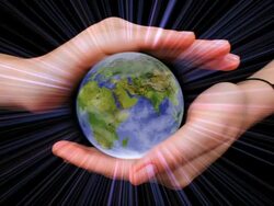 The world in hands (loop) Stock Footage