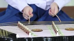 Thai children Playing Dulcimer Stock Footage