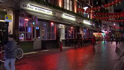 Gay bar in London's Soho at night time News Clip
