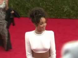Rihanna - 'Charles James: Beyond Fashion' Costume Institute Gala - Arrivals Stock Footage