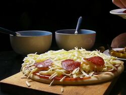 Pepperoni pizza Stock Footage