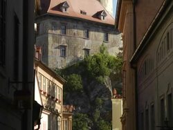 Tilt Up Shot  Cesky Krumlov Castle Cesky Krumlov Bohemia Czech Republic Stock Footage