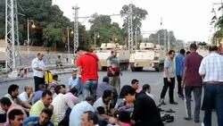 CLEAN : Morsi opponents have iftar meal outside News Clip