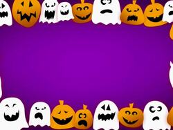 Loopable Halloween Border Stock Footage
