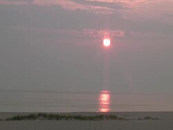 Muskegon sunset C - multi-format interlaced timelapse Stock Footage