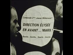 SYND 29-4-74 POSTERS OF PRESIDENTIAL CANDIDATES ALTERED BY GRAFFITI News Clip