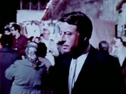 1963: NAPLES, ITALY: BEHIND THE SCENES: Italian director Vittorio De Sica on set of Matrimonio All' Italiana w/ Sofia Loren & Marcello Mastroianni, INTVW as VO talking about beginnings of Neo-realism, freedom of thought, ideas, to tell truth about life. Stock Footage