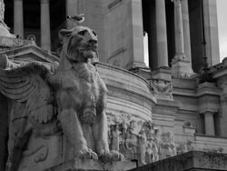Vittorio Emanuele or Altare della Patria Monument in Rome Stock Footage