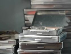 paning up : Buddha image shelf Stock Footage