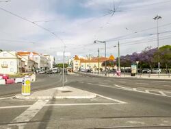 HD Time-lapse: Crowd pedestrian Lisbon City at Belem Portugal Stock Footage