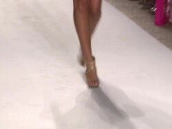 Models walk the runway during the Aquarella swimwear 2012 show Stock Footage