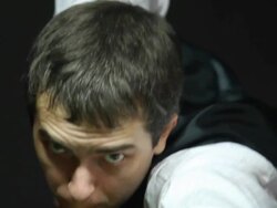 Man playing billiard (snooker) - Macro, Film Montage Stock Footage