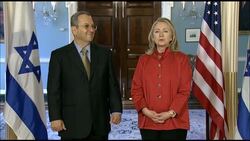 CLINTON MEETS BARAK, COMMENTS ON PEACE PROCESS News Clip
