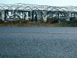 Ruined greenhouse Stock Footage