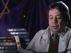 MS Rabbi chanting and reading Psalm 23 / Delhi, India Stock Footage