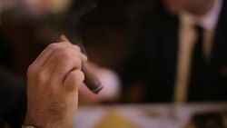 Holding a cigar Stock Footage