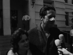 Richard Boone Leaves Hospital Stock Footage