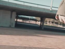 Woman skating in urban setting Stock Footage