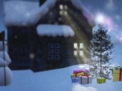 Christmas background, with text. Stock Footage