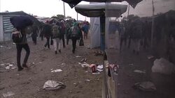 French Police Begin Clearing and dismantling Calais Jungle Camp - day one News Clip