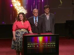 SPEECH: Melissa McCarthy and Joshua Jackson announce the nominees for the 63rd Primetime Emmy Awards (Footage by WireImage Video/Getty Images Entertainment Video) Stock Footage
