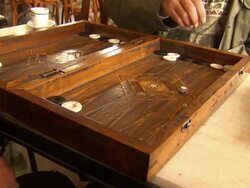Damascus Men playing Backgammon News Clip