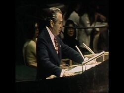 SYND 17 12 76 MIDDLE EAST DEBATE AT THE UNITED NATIONS IN NEW YORK News Clip