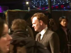 Jared Harris and Allegra Riggio at the Sherlock Holmes: A Game Of Shadows: European Premiere at Empire Leicester Square on December 08, 2011 in London, England (Footage by WireImage Video/Getty Images) Stock Footage