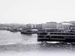 HD:Eminonu Ferry Pier **Time Lapse**, Istanbul, TURKEY Stock Footage