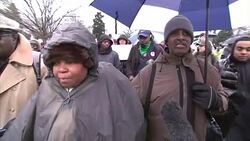 Vox Pops People Taking Part in MLK Memorial March and Anti-Trump Rally News Clip