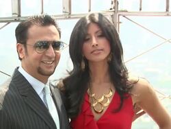 Reshma Shetty and Gulshan Grover Stock Footage
