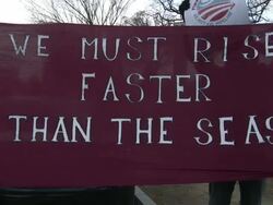 Rally against Keystone XL and climate change Stock Footage