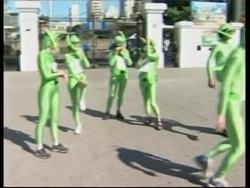Greenpeace protesters dress as frogs at climate conference protest News Clip