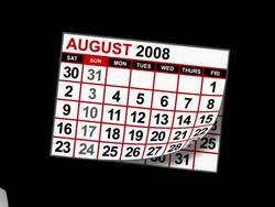 Calendar flicking backwards Stock Footage