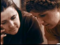 Betsey Johnson working in fashion industry Stock Footage